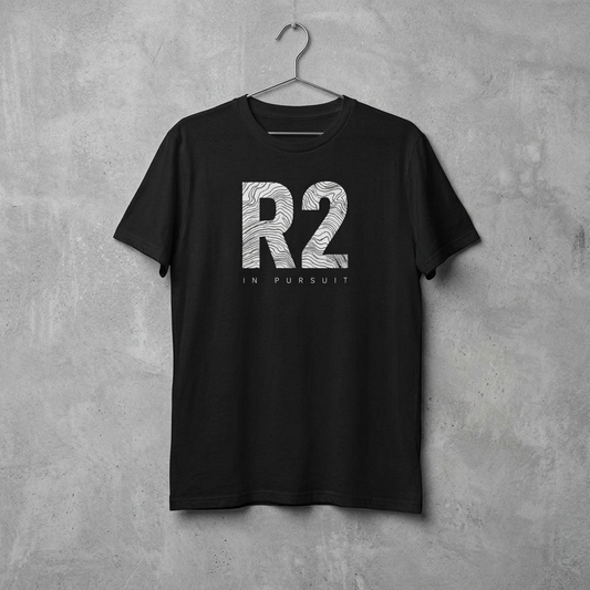 R2 In Pursuit Graphic Tee — ROAD2 Motivational Black T-Shirt