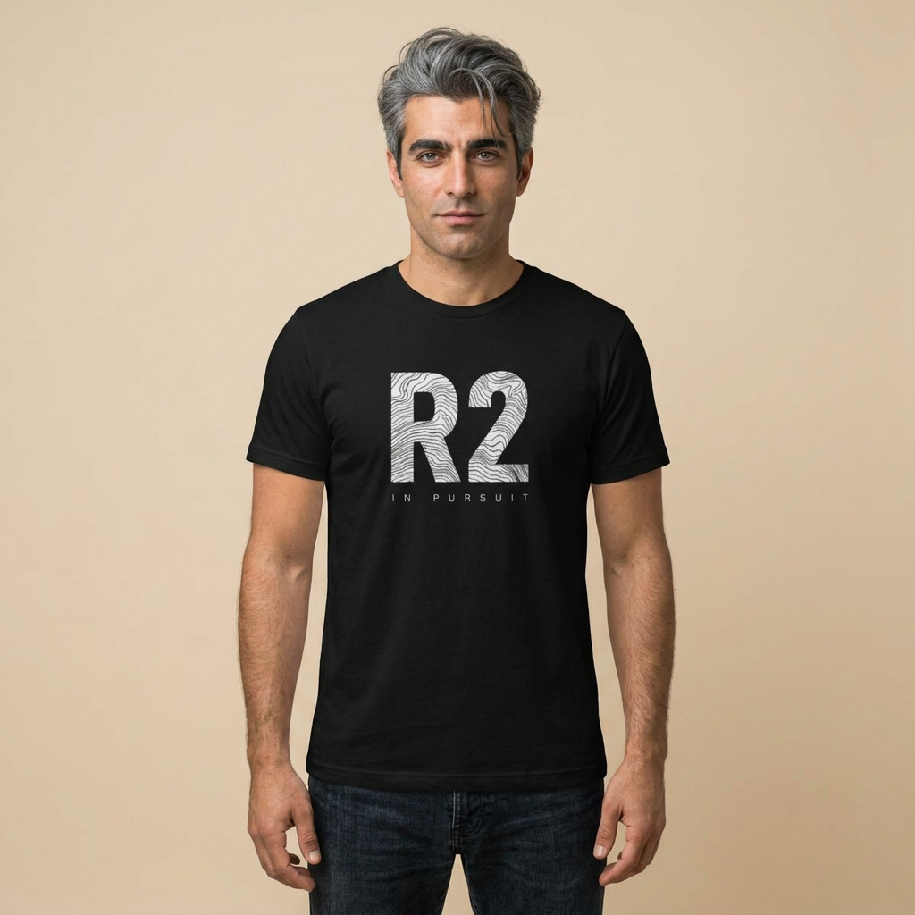 R2 In Pursuit Graphic Tee — ROAD2 Motivational Black T-Shirt